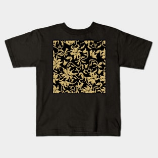 Gold Flowers Kids T-Shirt